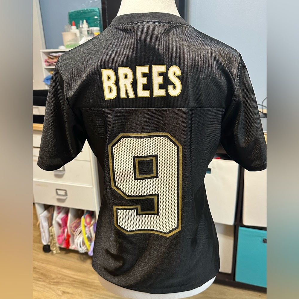 Black Saints Jersey with Brees # 9 Size S